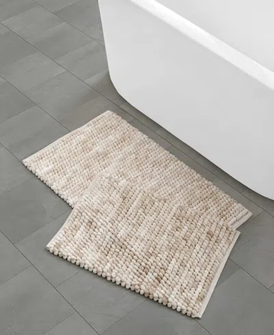 French Connection Space Dye Chunky Chenille 2-pc. Bath Rug Set In Neutral