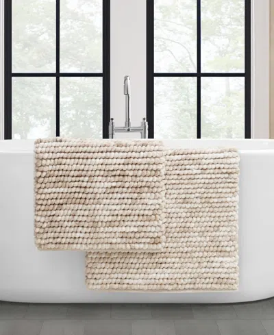 French Connection Space Dye Chunky Chenille 2-pc. Bath Rug Set In Neutral
