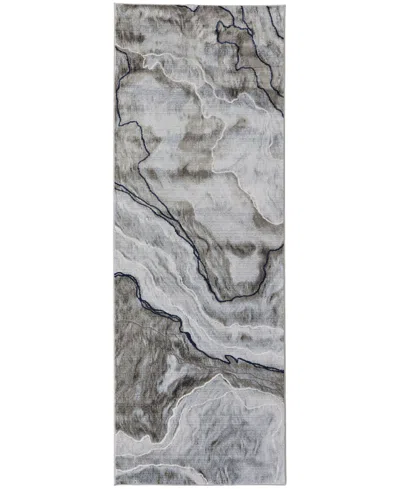 Feizy Gaspar 39kuf 2'10"x8' Runner Area Rug In Gray
