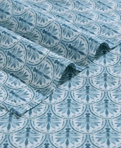 Tommy Bahama Home Cotton Percale 4 Piece Sheet Set, Queen