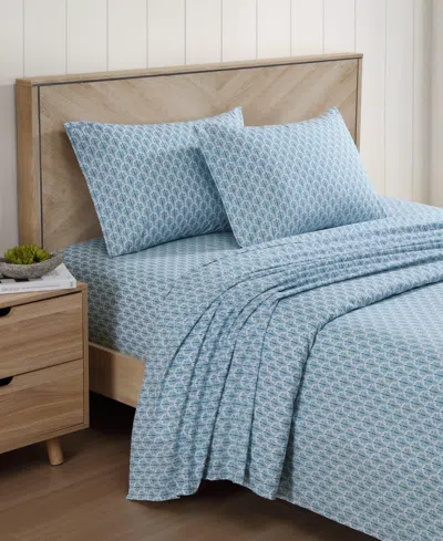 Tommy Bahama Home Cotton Percale 4 Piece Sheet Set, Queen