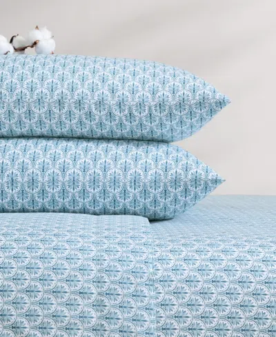 Tommy Bahama Home Cotton Percale 4 Piece Sheet Set, Queen