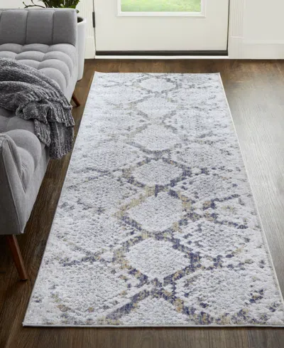 Feizy Laina 39gif 3'x10' Runner Area Rug In Gray