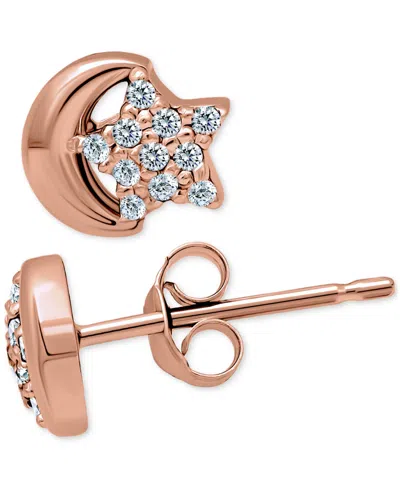 Giani Bernini Pave Star & Moon Stud Earrings, Exclusively At Macy's