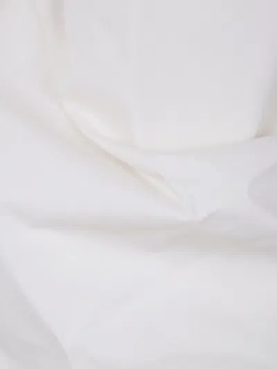 Nuur Asymmetric Draped Blouse In White