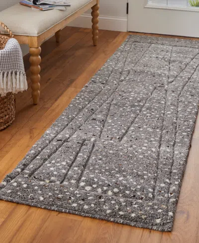 Feizy Dering T6042 2'6"x10' Runner Area Rug In Gray