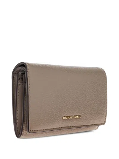 Michael Michael Kors Leather Wallet In Brown