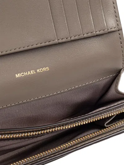 Michael Michael Kors Leather Wallet In Brown
