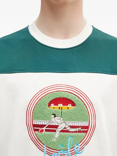 Drôle De Monsieur Le Sweat Tennis Sweatshirt In White
