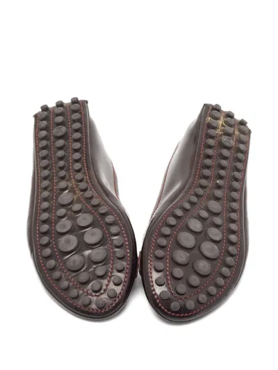 Pre-owned Louis Vuitton Logo-plaque Patent-leather Ballet Flats
