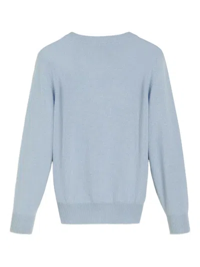 Brunello Cucinelli V-neck Cashmere Sweater In Blue