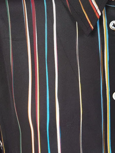 Paul Smith Signature Stripe Silk Shirt In Multi
