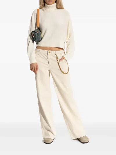 Michael Michael Kors Relaxed Wide Leg Jean In White