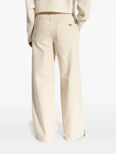 Michael Michael Kors Relaxed Wide Leg Jean In White