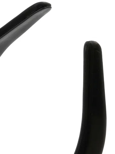 Ferragamo Cerchietto In Pelle Nera  Donna