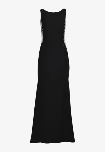 Pronovias Teron Beaded Crepe Gown