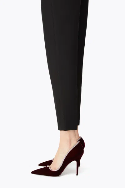 René Caovilla Onda Pump Bordeaux Velvet/crystal Strass Pump
