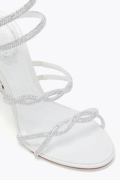 René Caovilla Braid Cleo Ivory Satin/crystal Strass Sandal