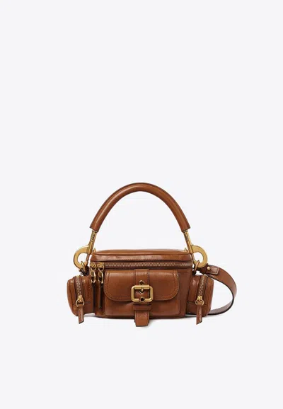 Chloé Small Double Carry Leather Bag With Multipocket Detail