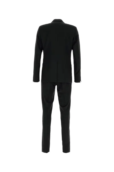 Prada Completo In Misto Lana Nera  Uomo In Black