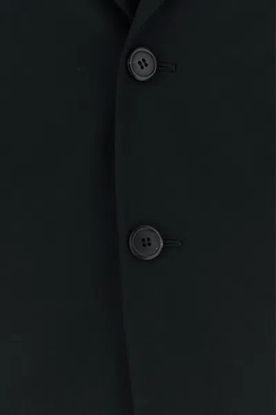 Prada Completo In Misto Lana Nera  Uomo In Black