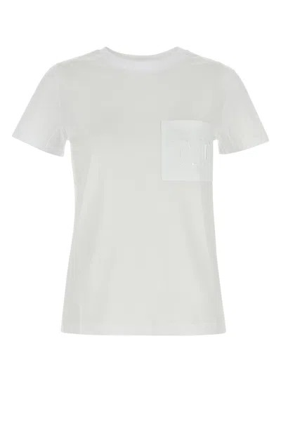 Max Mara T-shirt Papaia In Cotone Bianco  Donna