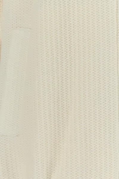 Max Mara Wool And Cashmere Knitted Jacket Jackets White In Neutral