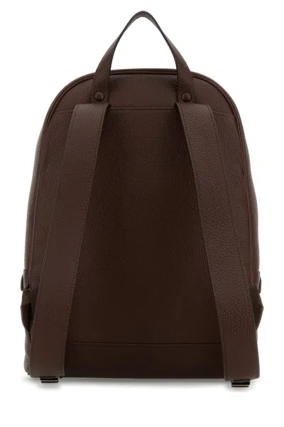 Prada Zaino In Pelle Marrone Uomo In Brown
