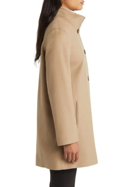 Fleurette Dawn Stand Collar Wool Car Coat
