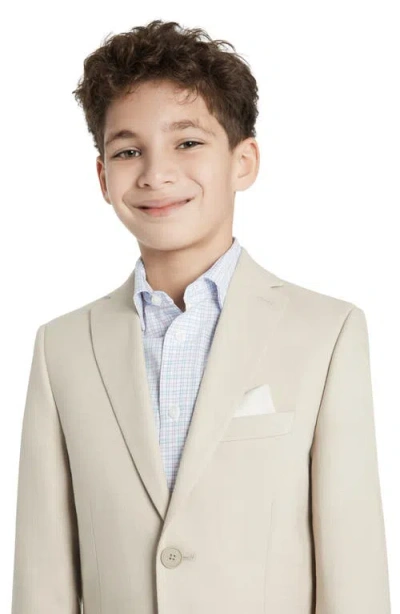Tallia Kids' Linen Blend Sport Coat In Nude