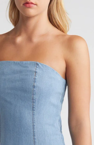 Something New Theodora Denim Tube Maxi Dress