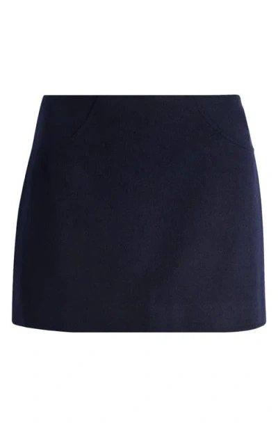 Reformation X Kacey Musgraves Buxton Low Rise Wool Blend Miniskirt