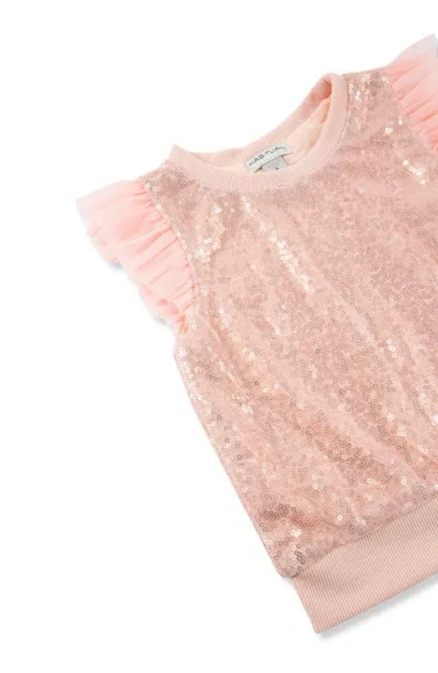 Habitual Kids Kids' Velour Sequin Top & Sweatpants Set In Pink