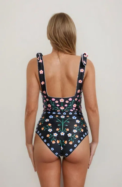 Jessie Zhao New York Day/night Garden Reversible One-piece Swimsuit