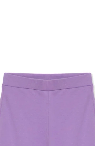 Peek Aren't You Curious Kids' Bows Appliqué Sweater & Flare Pants Set In Purple