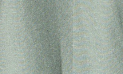 Tallia Kids' Solid Green Flat Front Linen Blend Dress Pants In Gray