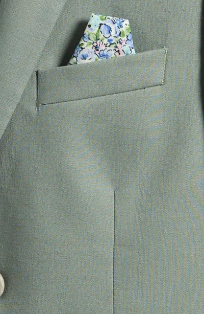Tallia Kids' Solid Green Linen Blend Sport Coat In Gray