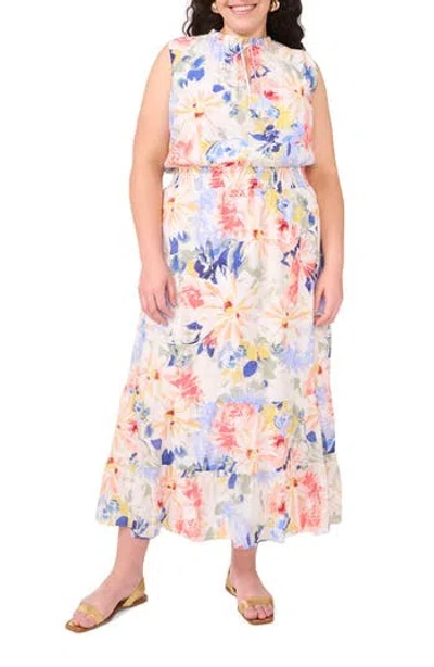 Vince Camuto Plus Size Split-neck Sleeveless Maxi Dress