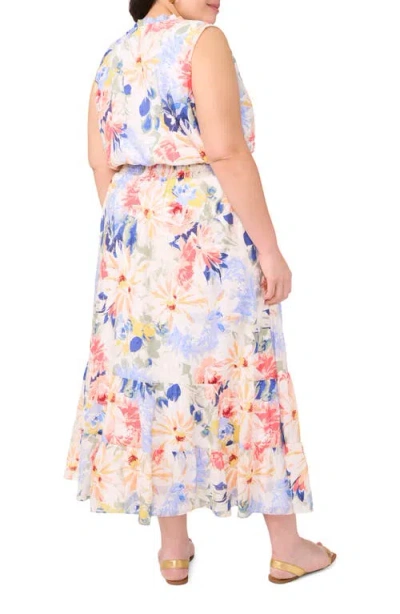Vince Camuto Plus Size Split-neck Sleeveless Maxi Dress