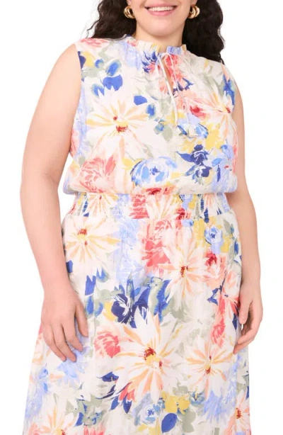 Vince Camuto Plus Size Split-neck Sleeveless Maxi Dress