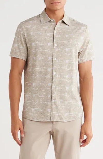 Westzeroone Feliz Short Sleeve Knit Button-up Shirt