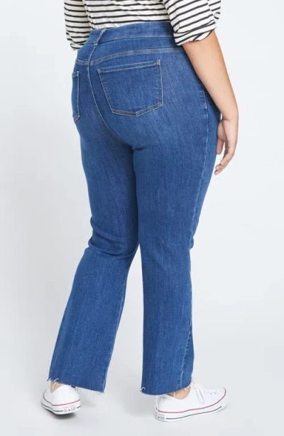 Universal Standard Sinead Raw Hem Crop Bootcut Jeans In Blue