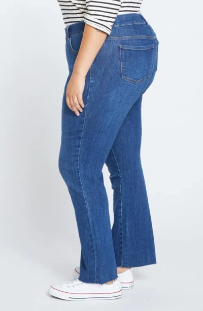 Universal Standard Sinead Raw Hem Crop Bootcut Jeans In Blue