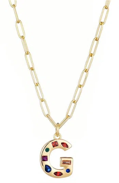 Adornia 14k Gold Plated Funky Initial Paperclip Chain Necklace