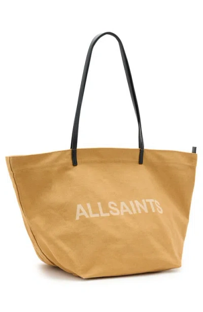 Allsaints Womens Serafina Canvas Tote Bag Palisade Tan