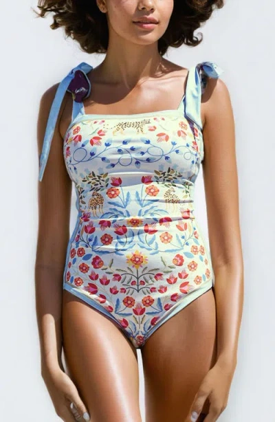 Jessie Zhao New York Women's Black Night Imagination Reversible One Piece Swimsuit In Multi