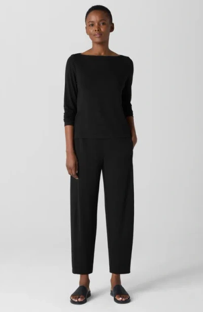 Eileen Fisher Jersey Ankle Lantern Pants In Black