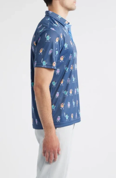 Swannies Combs Performance Golf Polo In Blue