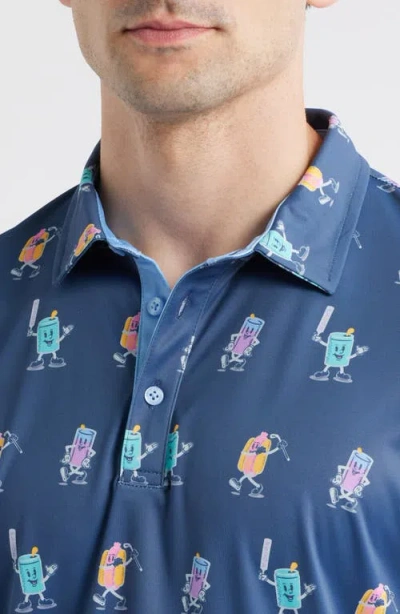 Swannies Combs Performance Golf Polo In Blue