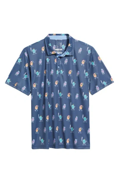 Swannies Combs Performance Golf Polo In Blue